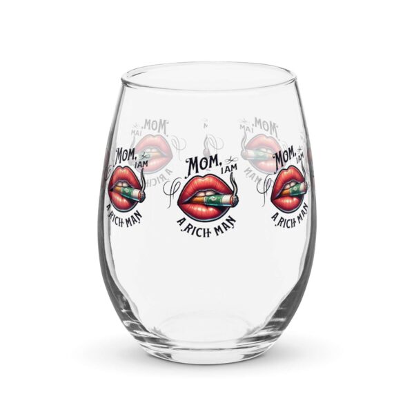 Rich Man Hustle Stemless wine glass