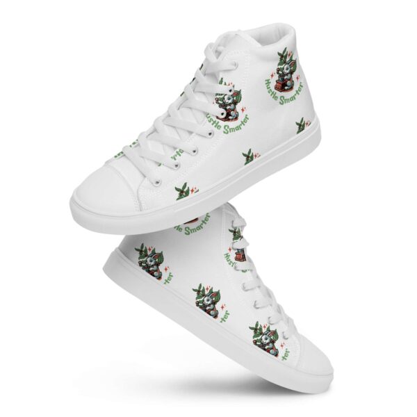 Golden Egg Hustle Women’s high top canvas shoes